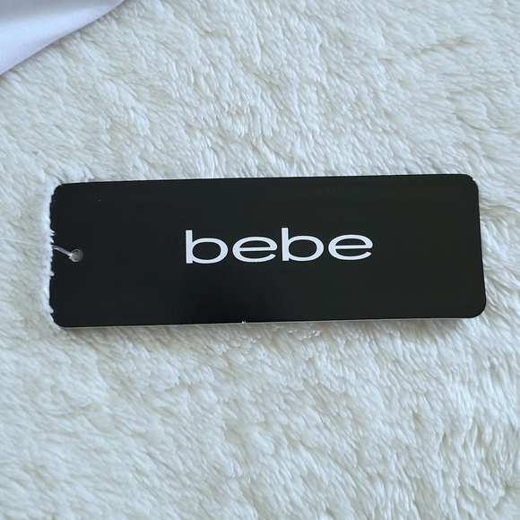 bebe White Top with Zipper Detail - NWT - Picture 6 of 14